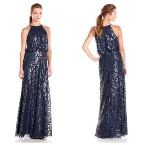 Donna Morgan Navy Sequined Dress